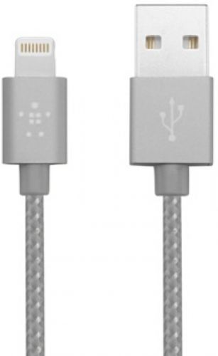  Кабель интерфейсный Belkin Mixit Metallic Lightning to USB, Gray F8J144bt04-GRY