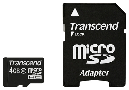  Карта памяти 4GB Transcend TS4GUSDHC10 MicroSDHC class 10