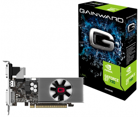  PCI-E Gainward GeForce GT 730 2GB GDDR3 128bit DVI+ VGA/HDMI RTL (3255)