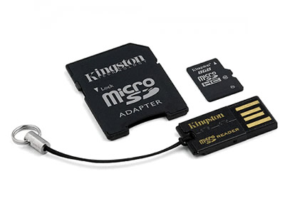  Карта памяти 8GB Kingston MBLY10G2/8GB MicroSDHC class 10 + SD адаптер + ридер