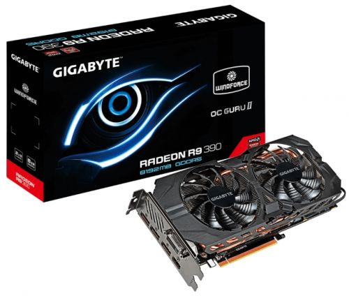  PCI-E GIGABYTE GV-R939WF2-8GD AMD Radeon R9 390 8Gb GDDR5 512bit 28nm 1000/6000MHz DVI(HDCP)/HDMI/3*DisplayPort RTL