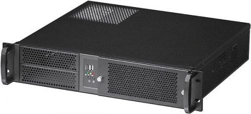  серверный 2U Procase EM238F-B-0 черный, съемный фильтр, без блока питания, глубина 380мм, MB 9.6"x9.6"