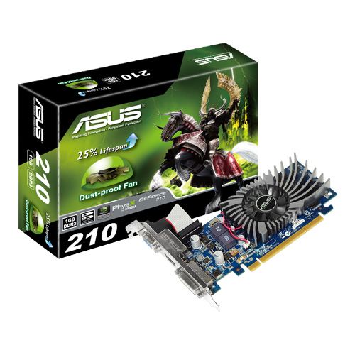  PCI-E ASUS 210-1GD3-L NVIDIA GeForce 210 Low Profile 1Gb GDDR3 64bit 589/1200MHz DVI(HDCP)/HDMI/VGA RTL