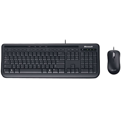  Клавиатура и мышь Microsoft Wired Desktop 600 USB, black, RTL APB-00011