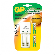  Зарядное устройство GP PB410GS130 PowerBank + 2 аккум. 1300mAh (AA) поддерживает AA/AAA