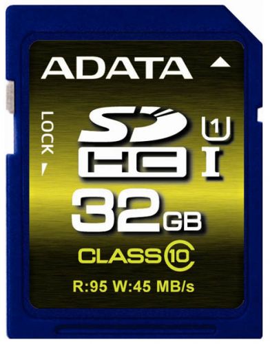  Карта памяти 32GB ADATA ASDH32GUI1CL10-R Premier Pro SDHC class 10 UHS-I U1 (45МБ/с)