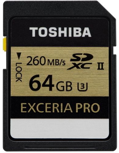  Карта памяти 64GB Toshiba THN-N101K0640E6 64GB SXHC Class10 UHS-2 Exceria Pro