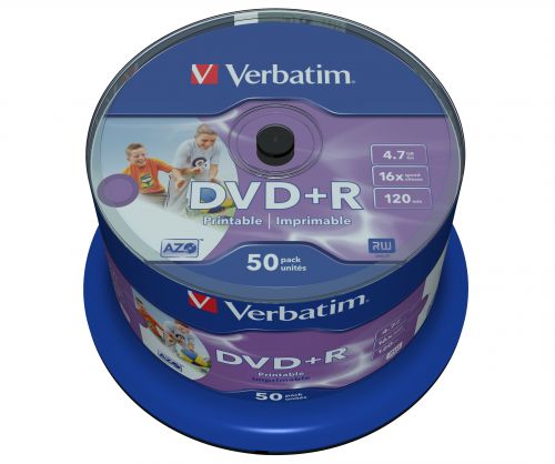  Диск DVD+R Verbatim 43512