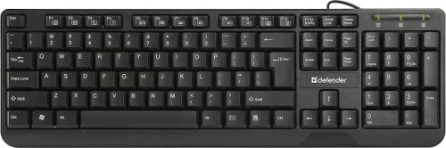  Клавиатура Defender OfficeMate HM-710 USB, Black 45710