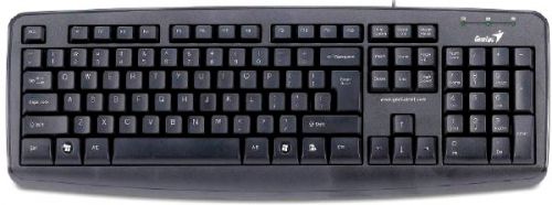  Клавиатура проводная Genius KB110X PS/2, black, colour box 31300710104