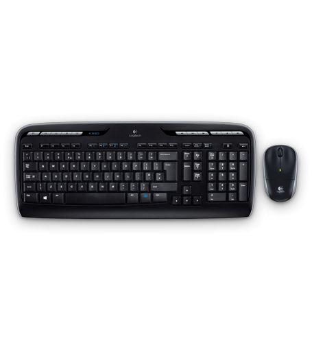  Клавиатура и мышь Wireless Logitech Combo MK330 USB, black, 920-003995