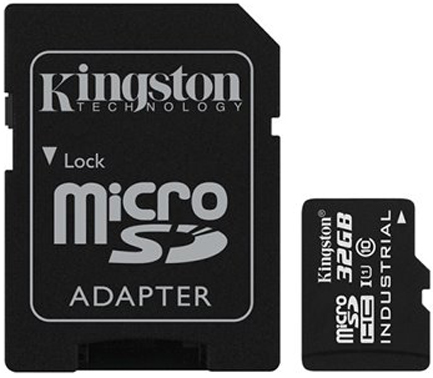  Карта памяти 32GB Kingston SDCIT/32GB MicroSDHC Class 10 UHS-I U1 Industrial Temperature SD adapter