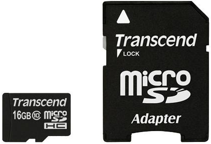  Карта памяти 16GB Transcend TS16GUSDHC10 MicroSDHC class 10