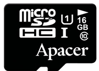  Карта памяти 16GB Apacer AP16GMCSH10U1-RA Class 10 UHS-I (R/W 45/10 MB/s) без адаптера