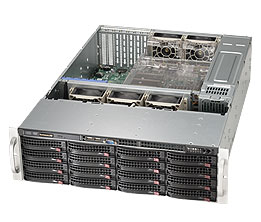  Корпус серверный 3U Supermicro CSE-836BE16-R920B (16x3.5"+2x2.5"(rear) HS, 3x2.5" slim fixed, SAS 6G Exp., DVD-opt, 13.68x13", 7xFF, 2x920W Platinum)