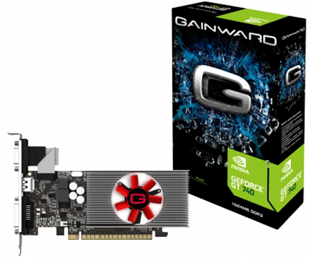  PCI-E Gainward GeForce GT 740 One-slot cooler 1GB GDDR3 128bit 993/1782MHz 2*DVI(HDCP)/HDMI/VGA RTL (3170)