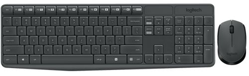  Клавиатура и мышь Wireless Logitech Combo MK235 USB, black, OEM 920-007948