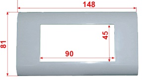  Рамка Lanmaster LAN-FR45x90-WH