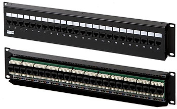  Патчпанель настенная, 24xRJ45, UTP, Кат. 5е Hyperline PPW-24-8P8C-C5e-FR