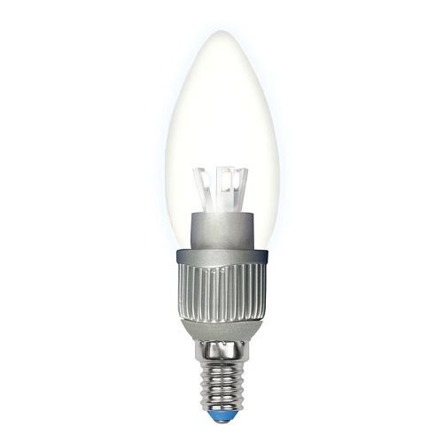  Лампа светодиодная Uniel LED-C37P-3W/NW/E14/CL ALS01SL