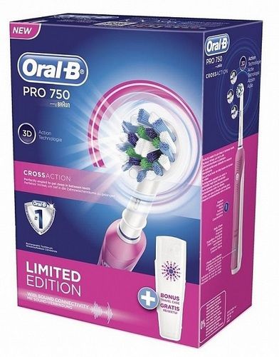  Электрическая зубная щетка Oral-B 750/D16.513.UX Cross Action Pink (+футляр)
