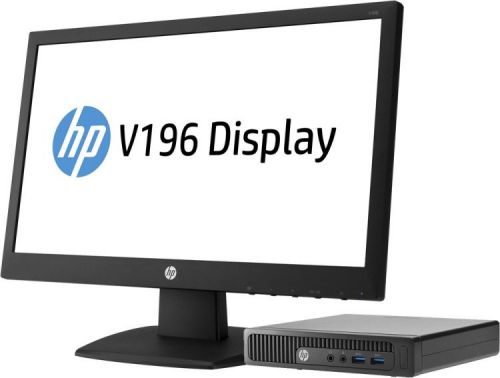  Компьютер HP 260 G1 Bundle DM P5J66ES Pentium 3558U (1.7GHz), 4096MB, 500GB, No DVD, Shared VGA, Linux, черный, + монитор HP V196