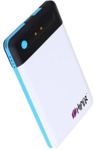 Аккумулятор внешний портативный HIPER Power Bank KIT2500+ Blue ультратонкий, 2500mAh, MFI Apple Lightning, бело-голубой