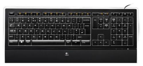  Клавиатура проводная Logitech Illuminated Keyboard K740 USB, black, подсветка, 920-005695