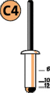  Заклепки Novus 045-0038