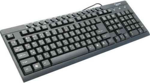  Клавиатура проводная Gembird KB-8300UM-BL-R USB, черная, 15 м/мед клавиш