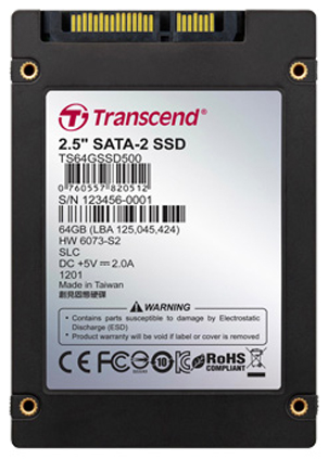  Твердотельный накопитель SSD 2.5&#039;&#039; Transcend TS64GSSD500I 64GB 500 SATA SLC 2.5" Industrial