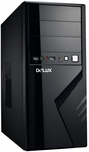  ATX Delux DLC-MV875 черный, без БП (2хUSB2.0, Audio)