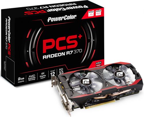  PCI-E PowerColor AXR7 370 2GBD5-PPDHE AMD Radeon R7 370 2GB GDDR5 256bit 28nm 985/5700MHz 2*DVI(HDCP)/HDMI/DisplayPort RTL