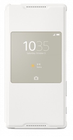  Чехол защитный Sony SCR42 с функциональным окном для Xperia Z5 белого цвета