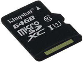  Карта памяти 64GB Kingston SDC10G2/64GBSP MicroSDXC Class 10 UHS-I U1