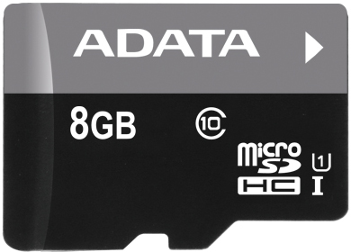  Карта памяти 8GB ADATA AUSDH8GUICL10-R microSDHC Class 10 UHS-I