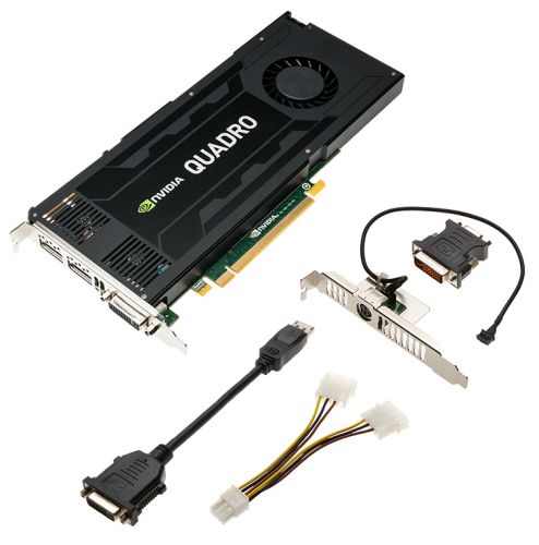  PCI-E PNY NVIDIA Quadro K4200 4GB 3D 771/1350 256-bit GDDR5 1344 Cores 2xDP to DVI-D (SL) adapter DVI-I to VGA adapter bulk (VCQK4200BLK-1