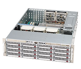 Корпус серверный 3U Supermicro CSE-836TQ-R800B (16x3.5" HS Bays, 16xSAS/SATA 6G port, DVD-opt., 13.68"x13", 7xFH, 2x800W, Rail)