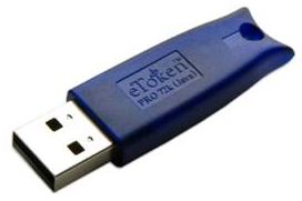  Электронный USB-ключ Аладдин Р.Д. eToken ГОСТ. Сертификат ФСБ СФ/124-1671 на СКЗИ "Криптотокен" в составе изделия