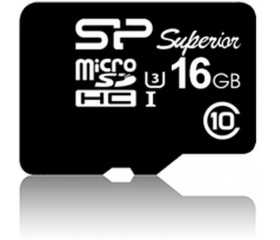  Карта памяти 16GB Silicon Power SP016GBSTHDU3V10-SP Class10 Superior UHS-I U3 (SD адаптер)