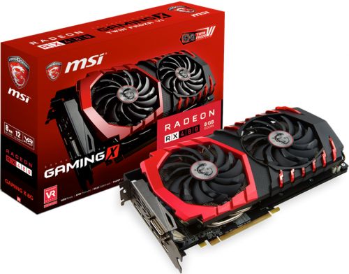  PCI-E MSI RX 480 GAMING X 8G Radeon RX 480 8GB 256bit GDDR5 DVIx1/HDMIx1/DPx3/HDCP RTL