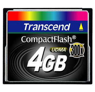  Карта памяти 4GB Transcend TS4GCF300 Compact Flash Card 300x