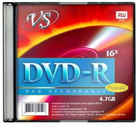  Диск DVD-R VS VSDVDRIPSL501