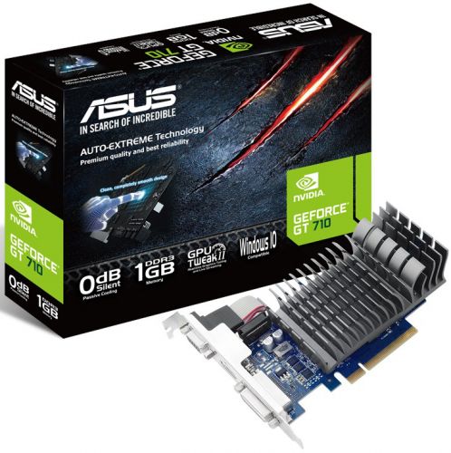  PCI-E ASUS 710-1-SL-BRK GeForce GT 710 1GB 64bit GDDR3 28nm 954/1800 DVI/HDMI/CRTx1/HDCP low profile Ret