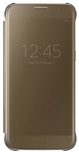  для телефона Samsung EF-ZG930CFEGRU (флип-кейс) для Galaxy S7 Clear View Cover золотистый