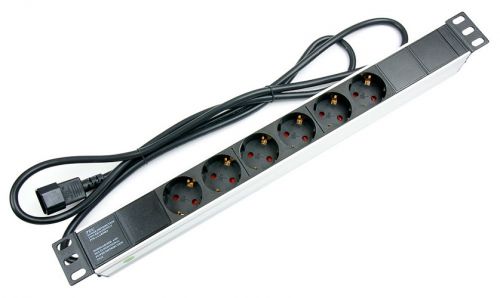  Блок розеток 19, 6 розеток Cabeus PDU-6P-2IEC