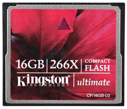  Карта памяти 16GB Kingston CF/16GB-U2 Compact Flash Card 266x