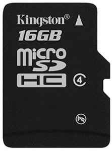  Карта памяти 16GB Kingston SDC4/16GBSP MicroSDHC class 4 без адаптера