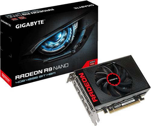  PCI-E GIGABYTE GV-R9NANO-4GD-B Radeon R9 Nano 4GB HBM 4096bit 28nm 1000/1000MHz (HDCP)/HDMI/3*DisplayPort RTL