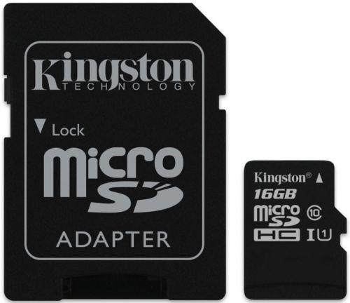  Карта памяти 16GB Kingston SDCIT/16GB MicroSDHC Class 10 UHS-I U1 Industrial Temperature SD adapter